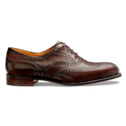 Cheaney Maisie Wingcap Oxford Brogue In Mocha Calf Leather