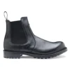 Cheaney Mohawk C Shearling Lined Chelsea Boot In Jet Black Kudu Leather