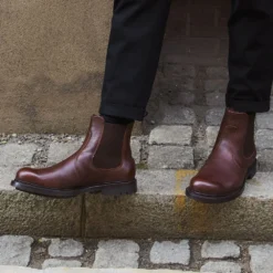 Cheaney Mohawk C Shearling Lined Chelsea Boot In Whiskey Kudu Leather -Zeg Shoes Shop cheaney mohawk c shearling lined chelsea boot in whiskey kudu leather p1598 10519 zoom