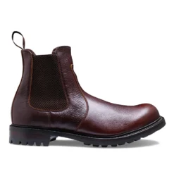 Cheaney Mohawk C Shearling Lined Chelsea Boot In Whiskey Kudu Leather