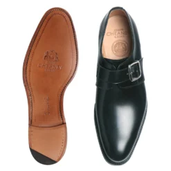 Cheaney Moorgate Plain Buckle Monk Shoe In Black Calf Leather -Zeg Shoes Shop cheaney moorgate plain buckle monk shoe in black calf leather p36 1284 zoom