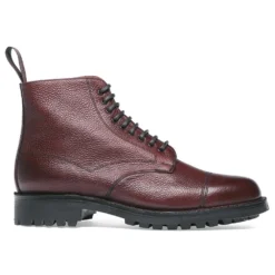 Cheaney Pennine II C Veldtschoen Derby Boot In Burgundy Grain Leather