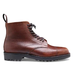 Cheaney Pennine II C Veldtschoen Derby Boot In Mahogany Pull Up Grain Leather
