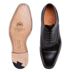 Cheaney Redmond Capped Oxford In Black Calf Leather -Zeg Shoes Shop cheaney redmond capped oxford in black calf leather p818 5649 zoom
