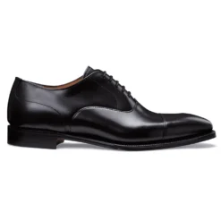 Cheaney Redmond Capped Oxford In Black Calf Leather