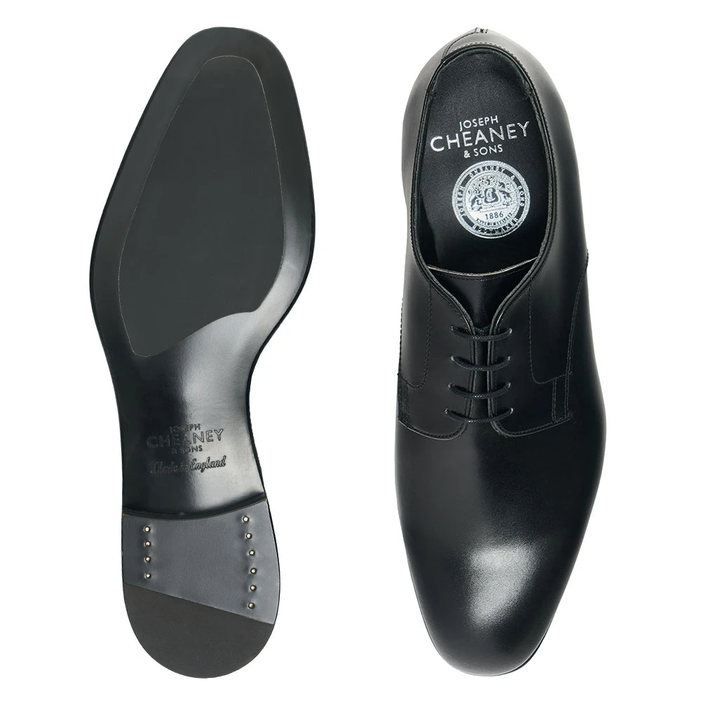 Cheaney Ryder Derby In Black Calf Leather 3 Cheaney Ryder Derby In Black Calf Leather - Image 3
