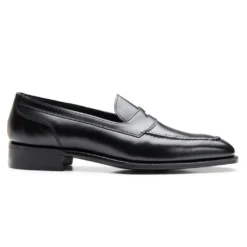 Cheaney Saxon Penny Loafer In Black Calf Leather