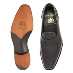 Cheaney Saxon Penny Loafer In Black Calf Leather -Zeg Shoes Shop cheaney saxon penny loafer in black calf leather p1697 11539 zoom