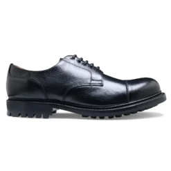 Cheaney Spitfire II C Military Style Derby In Jet Black Kudu Leather