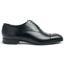 Cheaney Stratton Capped Oxford In Black Calf Leather