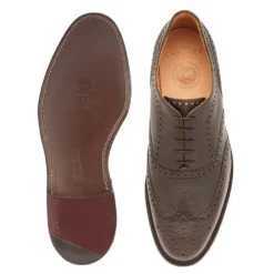 Cheaney Tarbert EF Oxford Brogue In Dark Brown Deerskin -Zeg Shoes Shop cheaney tarbert ef oxford brogue in dark brown deerskin p1707 11923 zoom