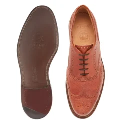 Cheaney Tarbert EF Oxford Brogue In Tan Deerskin -Zeg Shoes Shop cheaney tarbert ef oxford brogue in tan deerskin p1708 11930 zoom