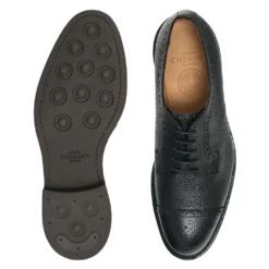 Cheaney Tenterden II R Derby Semi Brogue In Black Grain Leather 6 Cheaney Tenterden II R Derby Semi Brogue In Black Grain Leather -Zeg Shoes Shop cheaney tenterden ii r derby semi brogue in black grain leather p1758 12342 zoom