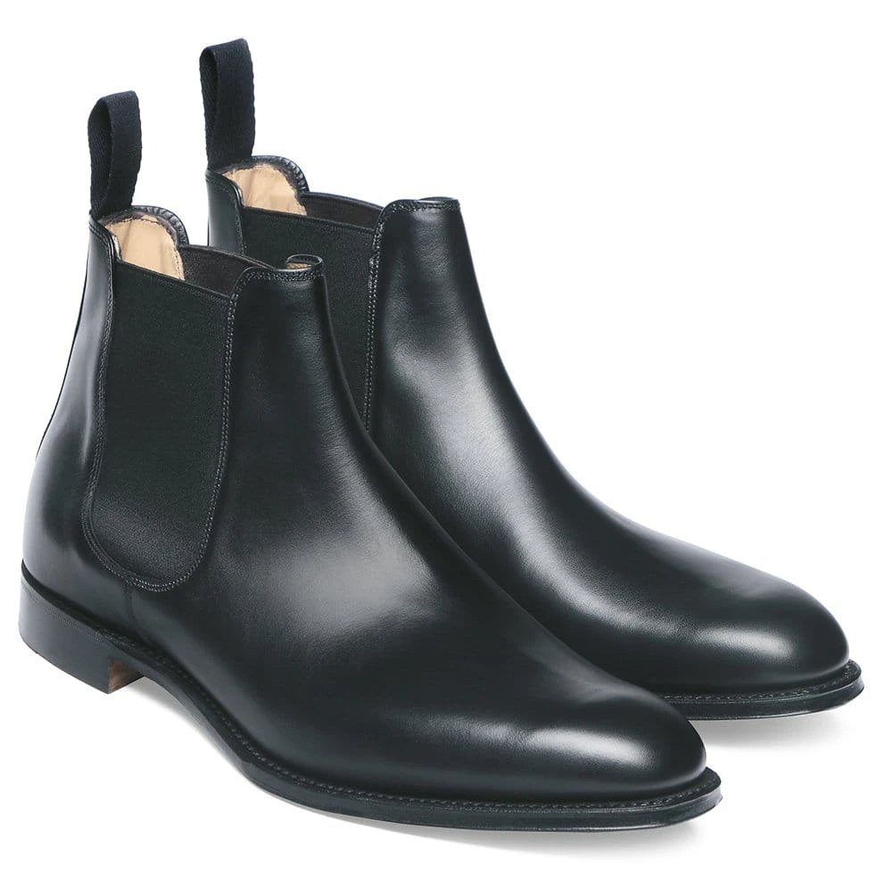 Cheaney Threadneedle Chelsea Boot In Black Calf Leather 2 Cheaney Threadneedle Chelsea Boot In Black Calf Leather - Image 2