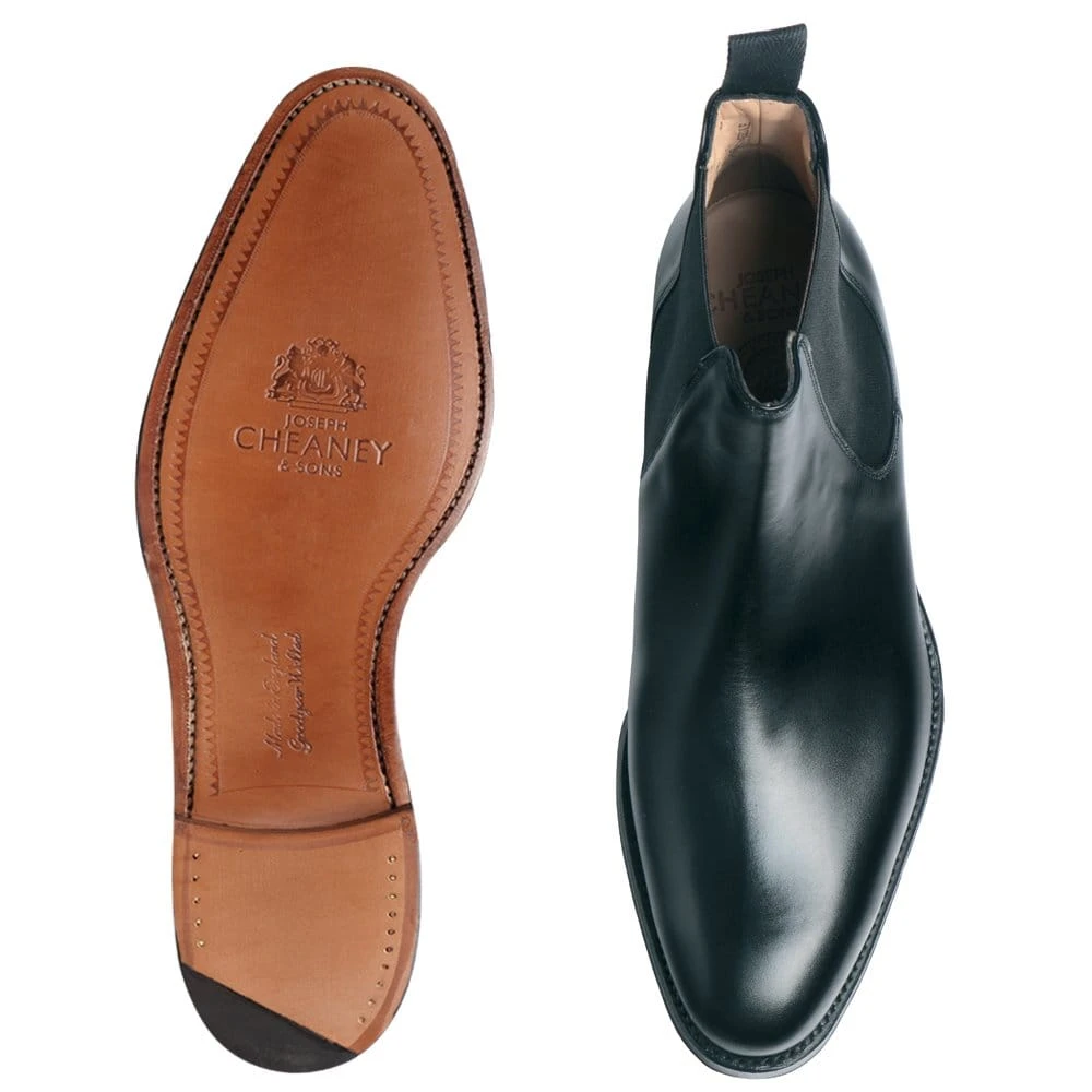Cheaney Threadneedle Chelsea Boot In Black Calf Leather 3 Cheaney Threadneedle Chelsea Boot In Black Calf Leather - Image 3