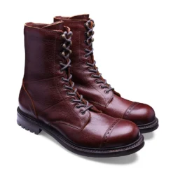 Cheaney Tiger Moth II Military Style Mid Calf Derby Boot In Whiskey Kudu Leather -Zeg Shoes Shop cheaney tiger moth ii military style mid calf derby boot in whiskey kudu leather p1377 9569 zoom