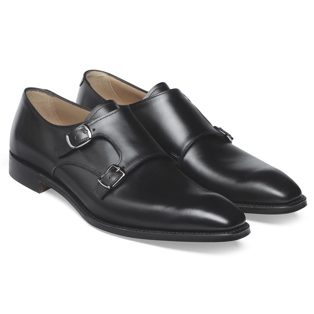 Cheaney Tiverton Double Buckle Monk Shoe In Black Calf Leather 2 Cheaney Tiverton Double Buckle Monk Shoe In Black Calf Leather - Image 2