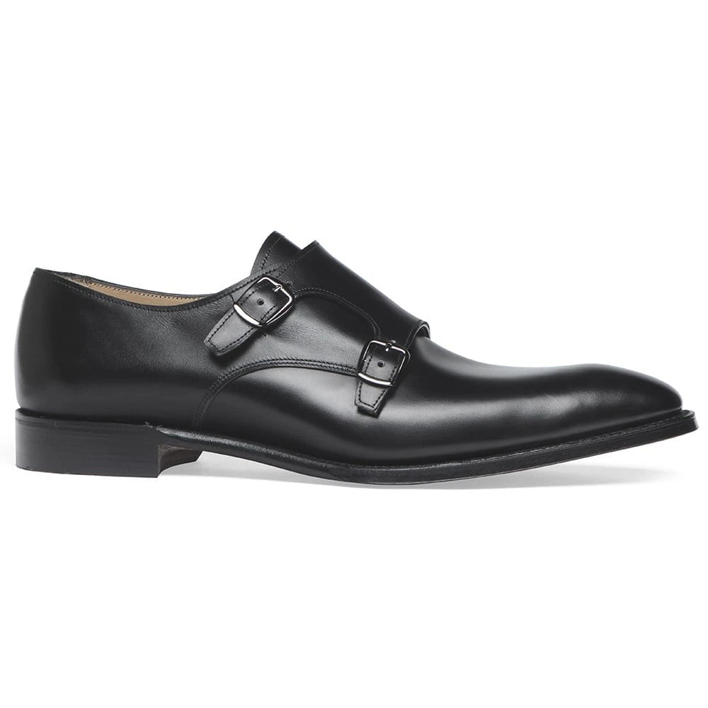 Cheaney Tiverton Double Buckle Monk Shoe In Black Calf Leather 1 Cheaney Tiverton Double Buckle Monk Shoe In Black Calf Leather