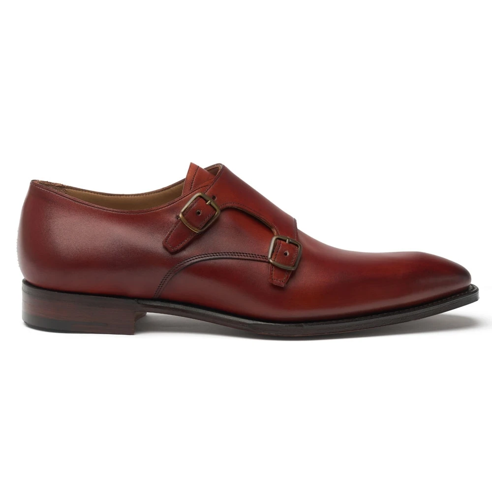 Cheaney Tiverton Double Buckle Monk Shoe In Dark Leaf Calf Leather 1 Cheaney Tiverton Double Buckle Monk Shoe In Dark Leaf Calf Leather