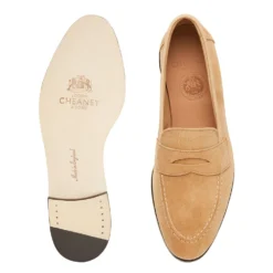 Cheaney Toby Collapsible Penny Loafer In Camel Suede -Zeg Shoes Shop cheaney toby collapsible penny loafer in camel suede p1701 11728 zoom