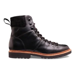 Cheaney Torridon GV Hiker Boot In Black Calf Leather/Printed Suede