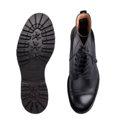 Cheaney Trafalgar Capped Derby Boot In Black Calf Leather -Zeg Shoes Shop cheaney trafalgar capped derby boot in black calf leather p880 6085 zoom