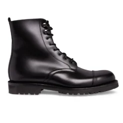 Cheaney Trafalgar Capped Derby Boot In Black Calf Leather