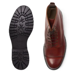 Cheaney Trafalgar Capped Derby Boot In Dark Leaf Calf Leather -Zeg Shoes Shop cheaney trafalgar capped derby boot in dark leaf calf leather p939 11445 zoom
