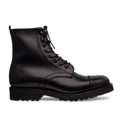 Cheaney Trudie Capped Derby Boot In Black Calf Leather