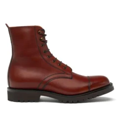 Cheaney Trudie Capped Derby Boot In Dark Leaf Calf Leather