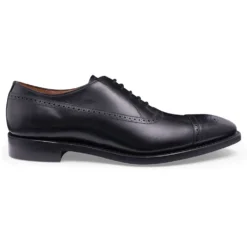 Cheaney Winchester D Capped Oxford In Black Calf Leather
