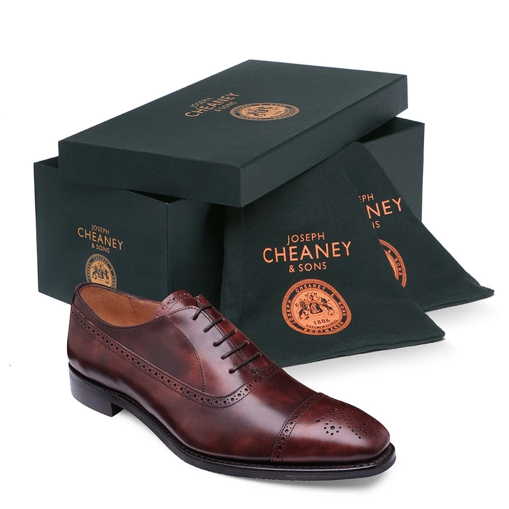 Cheaney Winchester D Capped Oxford In Brown Museum Calf Leather 4 Cheaney Winchester D Capped Oxford In Brown Museum Calf Leather - Image 4
