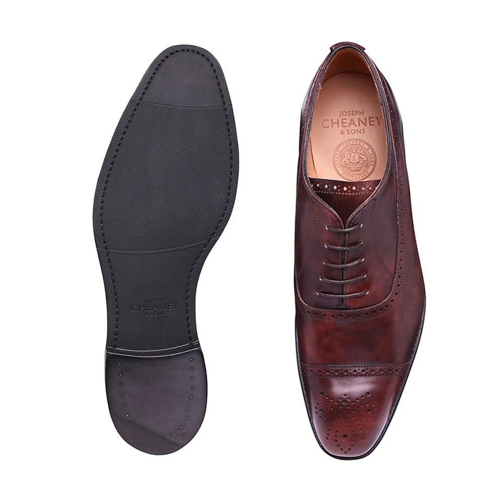 Cheaney Winchester D Capped Oxford In Brown Museum Calf Leather 3 Cheaney Winchester D Capped Oxford In Brown Museum Calf Leather - Image 3