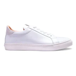 Cheaney X Goral Kelham Trainer In White/Off White Leather