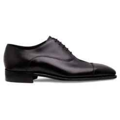 Cheaney York Capped Oxford In Black Calf Leather