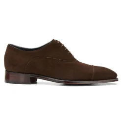 Cheaney York Capped Oxford In Brown Suede