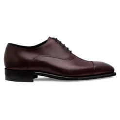 Cheaney York Capped Oxford In Burgundy Calf Leather