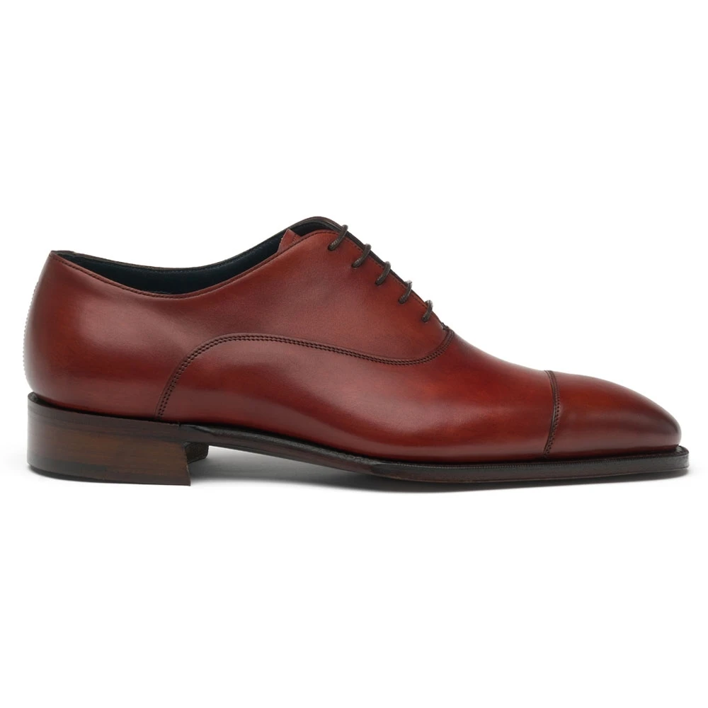 Cheaney York Capped Oxford In Dark Leaf Calf Leather 1 Cheaney York Capped Oxford In Dark Leaf Calf Leather