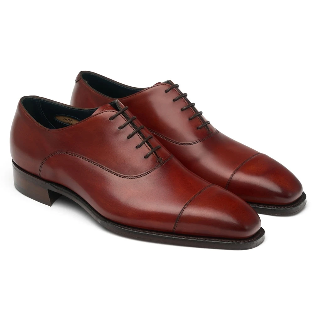 Cheaney York Capped Oxford In Dark Leaf Calf Leather 2 Cheaney York Capped Oxford In Dark Leaf Calf Leather - Image 2