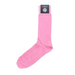 Corgi Brecon Pink Mens Cotton Socks