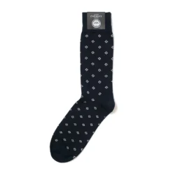 Corgi Geo Print Navy Mens Cotton Socks