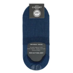 Corgi Ribbed Egyptian Cotton Navy Invisible Socks