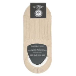 Corgi Ribbed Egyptian Cotton Neutral/Beige Invisible Socks