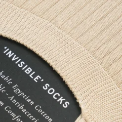 Corgi Ribbed Egyptian Cotton Neutral/Beige Invisible Socks -Zeg Shoes Shop corgi ribbed egyptian cotton neutral beige invisible socks p1748 12266 zoom