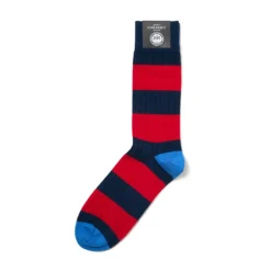 Corgi Rugby Stripe Navy/Red Mens Cotton Socks