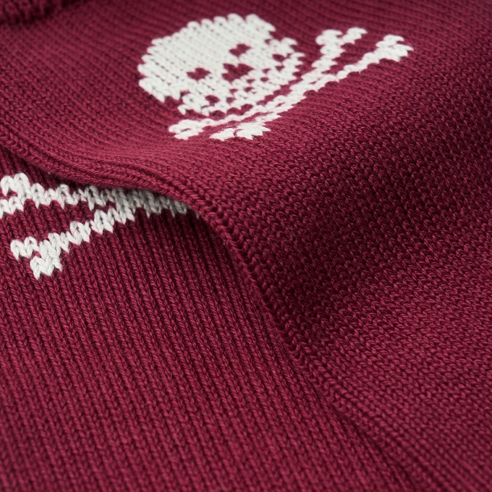 Corgi Skull Burgundy Pure Cotton Socks 2 Corgi Skull Burgundy Pure Cotton Socks - Image 2