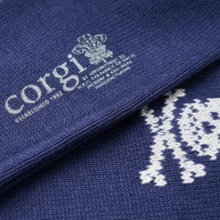 Corgi Skull Navy Pure Cotton Socks -Zeg Shoes Shop corgi skull navy pure cotton socks p1685 11294 zoom