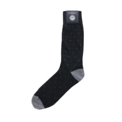 Corgi Spot Pattern Black Mens Cotton Socks