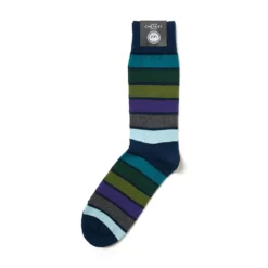 Corgi Thick Stripe Navy Mens Cotton Socks