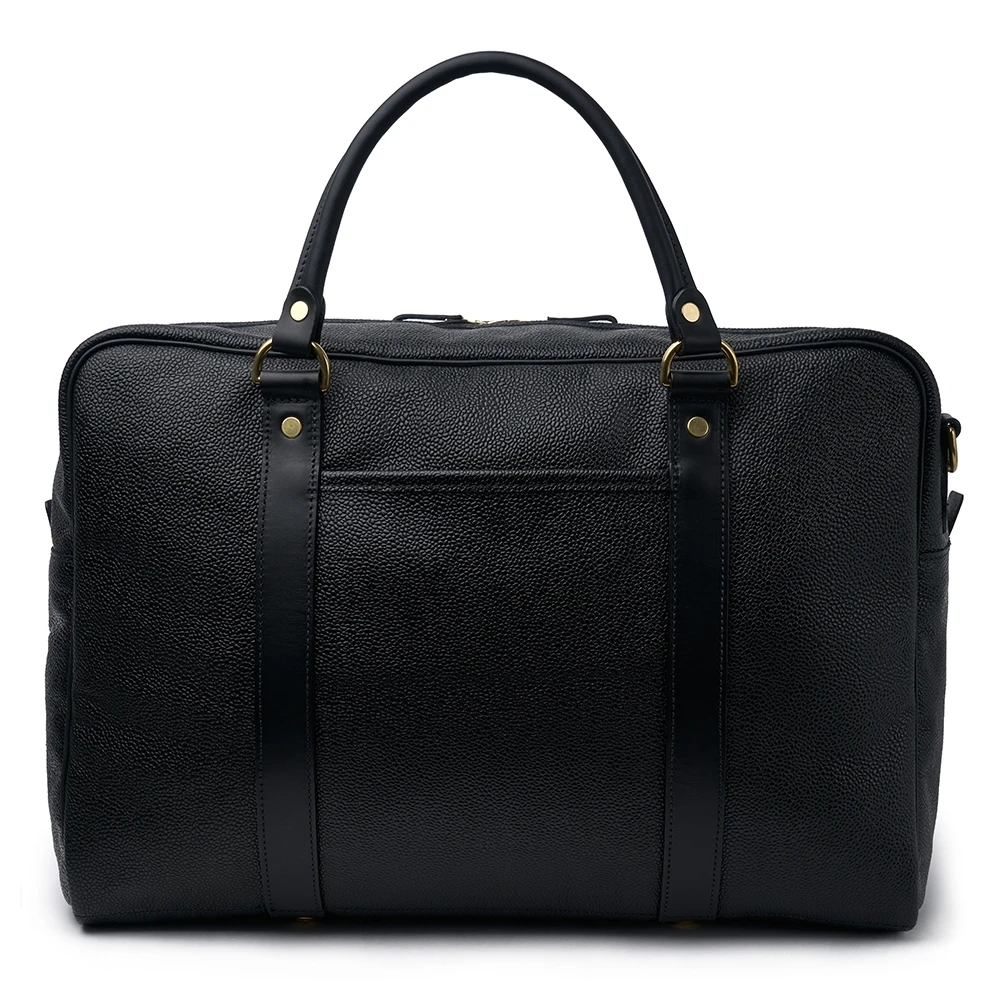 Croots X Cheaney Holdall In Black Grain Leather 2 Croots X Cheaney Holdall In Black Grain Leather - Image 2